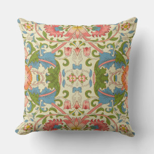 Arts & Crafts Floral Colourful Vintage Pattern Cushion