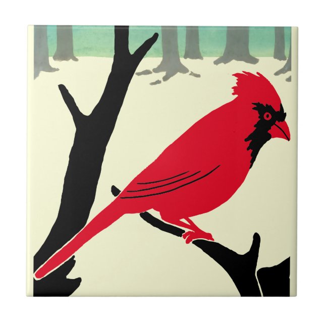 Arts & Crafts or Craftsman 1907 Bird Tile (Front)