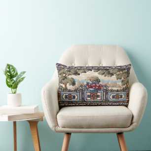 Arts & Crafts Style Balcony Landscape Vista Frieze Lumbar Cushion