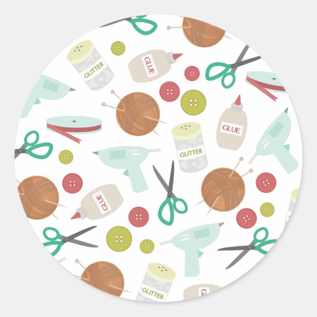 Arts & Crafts Themed Envelope Seal Sticker (Front)