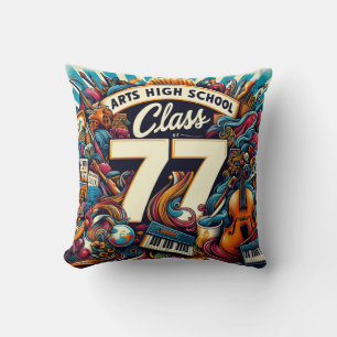 Arts high school class of 77 cushion