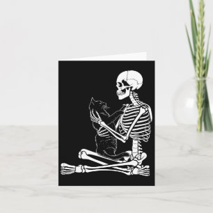 Arts Kitty Skeleton Halloween Costume Skull And Ca Card