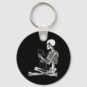 Arts Kitty Skeleton Halloween Costume Skull And Ca Key Ring