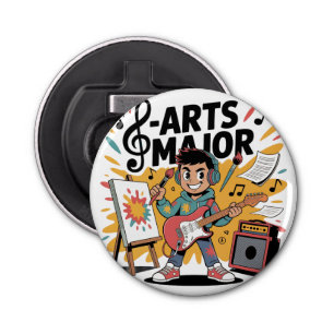 Arts Major Boy - Illustration Unique Creation Bottle Opener