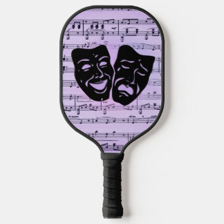 Arts Unite Purple Music and Theatre Masks Pickleball Paddle