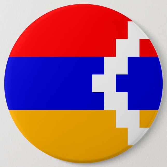 Artsakh (Nagorno-Karabakh) Flag 6 Cm Round Badge (Front)
