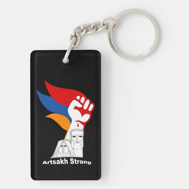 Artsakh Strong Acrylic Keychain (Back)