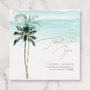 ArtsApp Chic Tropical Paradise Wedding Favour Tags