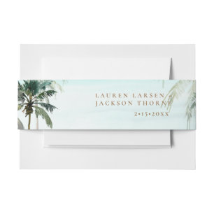 ArtsApp Chic Tropical Paradise Wedding Invitation Belly Band