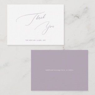 ArtsApp Dusty Purple Luxe Calligraphy Thank You Card