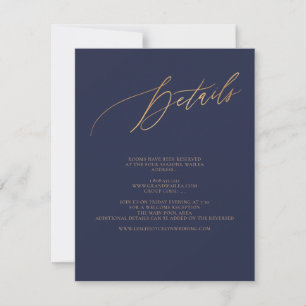 ArtsApp Elegant Details Faux Gold Luxe Calligraphy RSVP Card