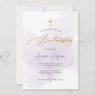 ArtsApp Elegant H2 Washed Purple Dedication Invitation