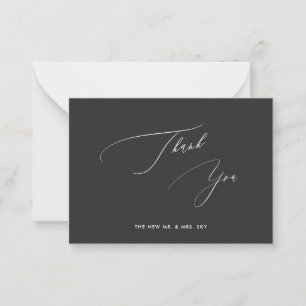 ArtsApp Elegant Luxe Calligraphy Thank You Card