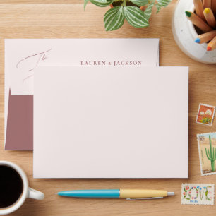 ArtsApp Elegant Luxe Calligraphy Wedding Envelope