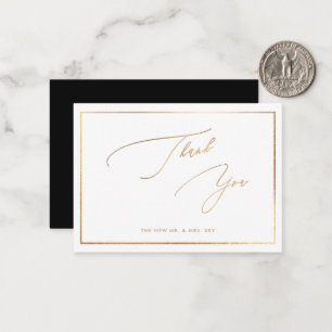 ArtsApp Faux Gold Luxe Calligraphy Thank You Card