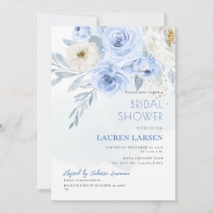 ArtsApp H2 Blue Roses Dusty Blue Foliage Invitation