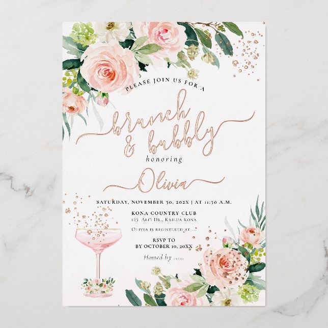 ArtsApp H2 Blush Pink Roses Brunch Bubbly (Front)