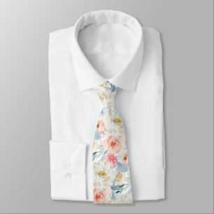 ArtsApp H2 Blush Pink Roses Wedding Tie
