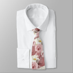 ArtsApp H2 Dusty Rose Roses Wedding Tie