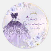 ArtsApp H2 Ombre Purple Sparkling Quinceanera
