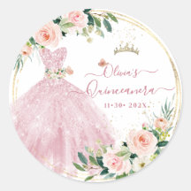 ArtsApp H2 Roses Blush Pink Sparkling Quinceanera