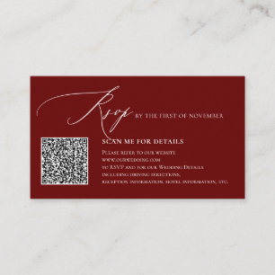 ArtsApp QR Code elegant RSVP Luxe Calligraphy Enclosure Card