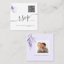 ArtsApp QR Code RSVP Watercolor Purple Rose