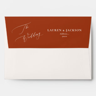 ArtsApp Terracotta Calligraphy Wedding DIY  Envelope