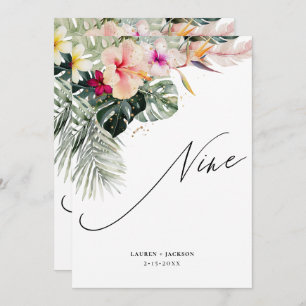 ArtsApp Tropical Paradise Gold Dust Table Nine Invitation