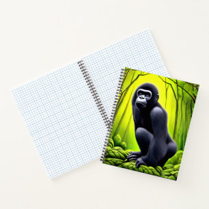 Artsy Abstract Jungle Gorilla Notebook