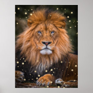 *~* Artsy AP23 Artistic Celestial SOFT Brown LION Poster