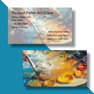 Artsy Art Class instructor Business Cards