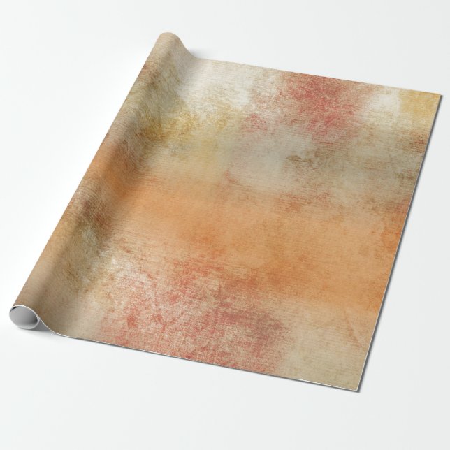 Artsy Autumn Abstract Wrapping Paper (Unrolled)