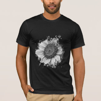 Artsy B&W Sunflower T-Shirt
