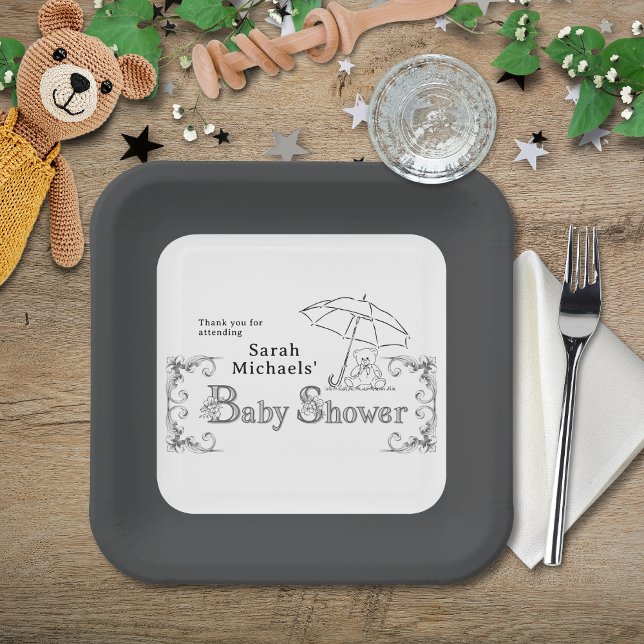 Artsy Baby Shower Paper Plate (Creator Uploaded)