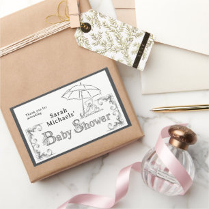 Artsy Baby Shower Rectangular Sticker