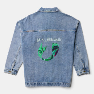 Artsy Be a Mermaid Fish Tail Denim Jacket