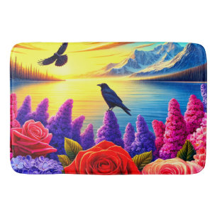 Artsy Bird Bath Mat