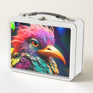 Artsy Bird Metal Lunch Box