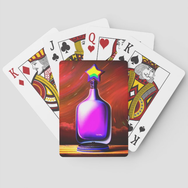 Artsy Bottle Playing Cards (Back)