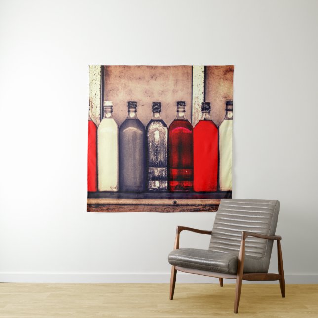 Artsy Bottles Tapestry (In Situ)