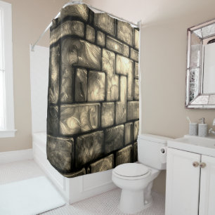 Artsy Brick Design Shower Curtain