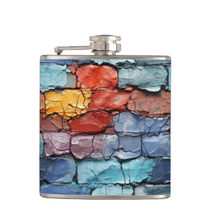 Artsy Brick Wall Hip Flask