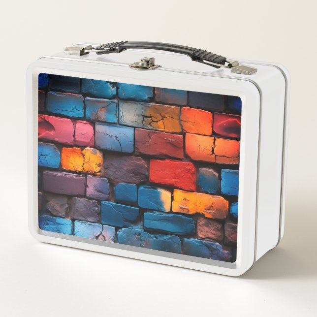 Artsy Bricks Metal Lunch Box (Front)