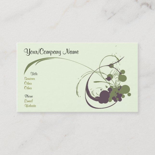 Artsy business card (Front)