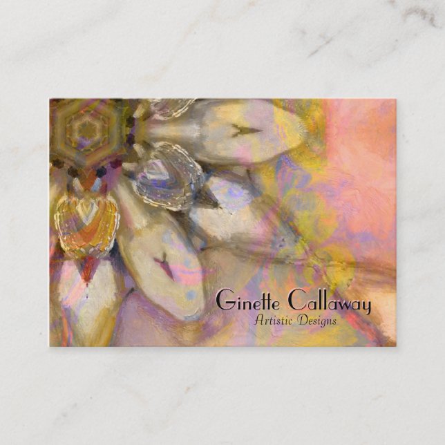 Artsy Business Card Customisable Design by Ginette (Front)