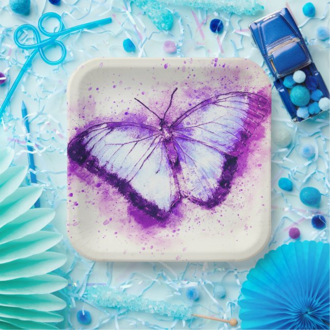 Artsy Butterfly Paper Plate (Party)