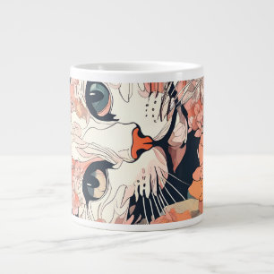 Artsy Cat Large Coffee Mug