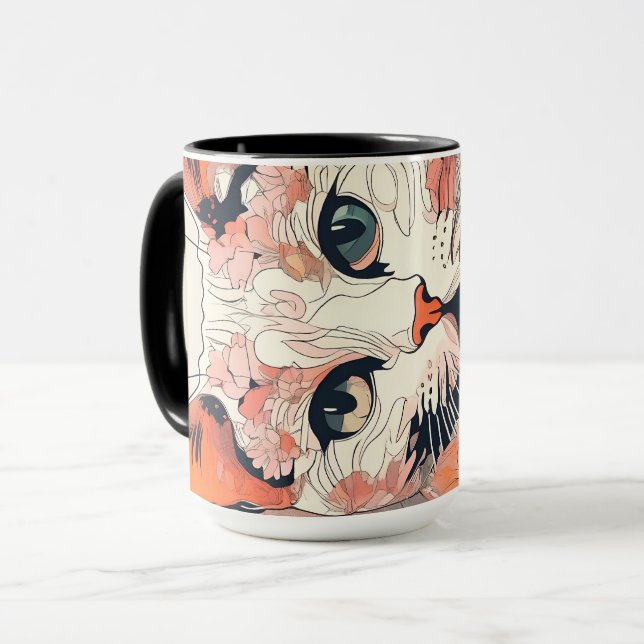 Artsy Cat Mug (Front Left)