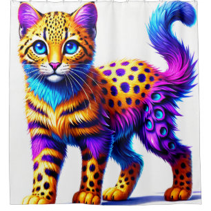 Artsy Cat Shower Curtain